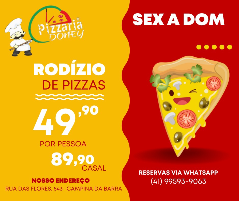 Com pizzas que são sucesso, Pizzaria Doney completa cinco anos de  existência - O Popular do Paraná